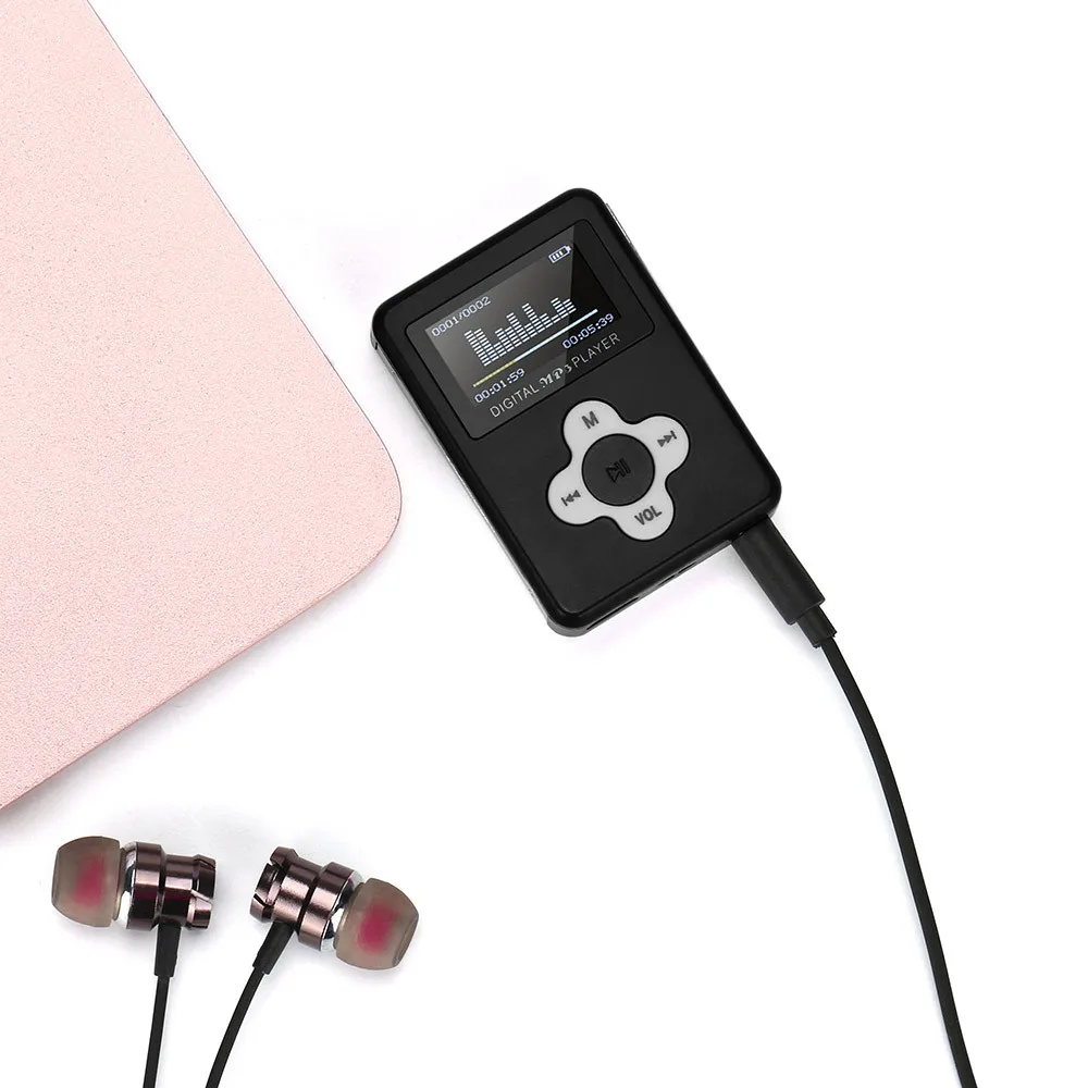 Хит, стильный дизайн, USB мини mp3-плеер, ЖК-экран, поддержка 32 ГБ, Micro SD, TF карта# T2