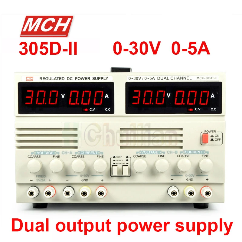 Многофункциональный источник питания постоянного тока MCH 305DII (30 в 5 а) с цифровым