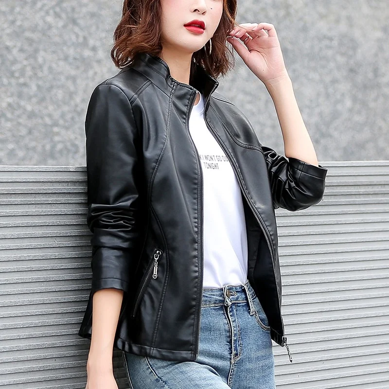 

New women's leather jacket in autumn 2020
