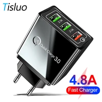4 8a quick charge 3 0 usb charger 3 port usb fast charger qc3 0 for samsung huawei xiaomi iphone x 7 11 12 eu us wall adapter