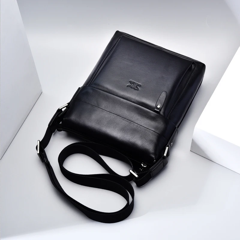 Men's Leather Casual Fashion Business Soft First Layer Leather One-Shoulder Crossbody Bag Men's Bag Small Backpack hand bags