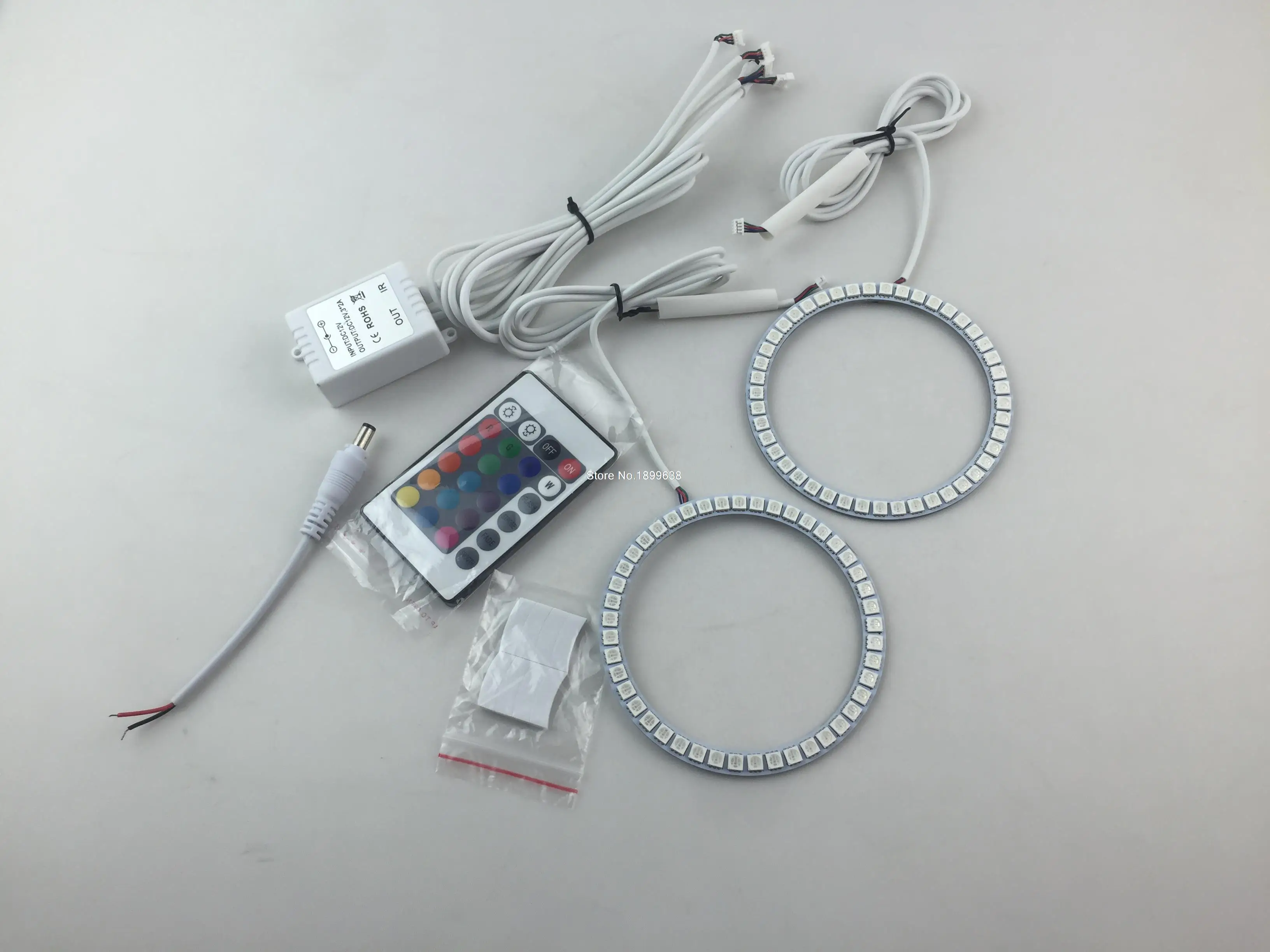 Супер яркий цвет 7 RGB комплект светодиодов глаза ангела с Дистанционный пульт