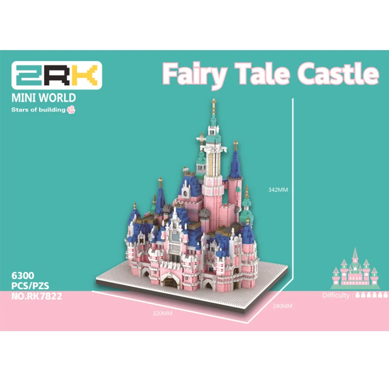 

ZRK Cartoon Dream Tale Castle Model Mini Building blocks Architecture Builder Bricks Educational Toys Anime Gifts for Kids 7822