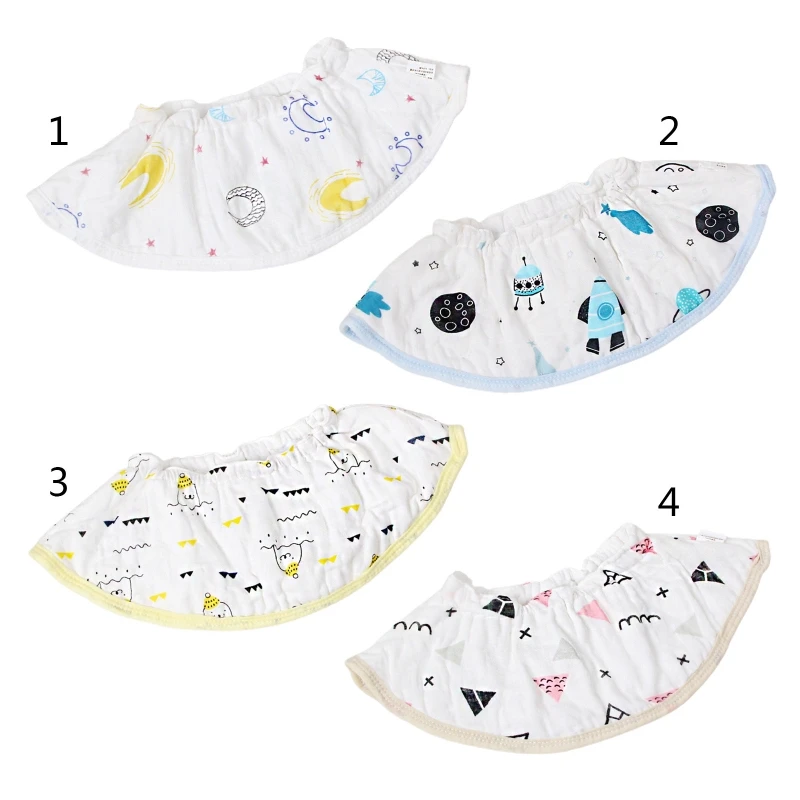

2Pcs Newborn Baby Toddler Cartoon Printing Bamboo Fiber Cotton 360 Degree Rotating Bibs Saliva Towel Feeding Burp Cloth Infant