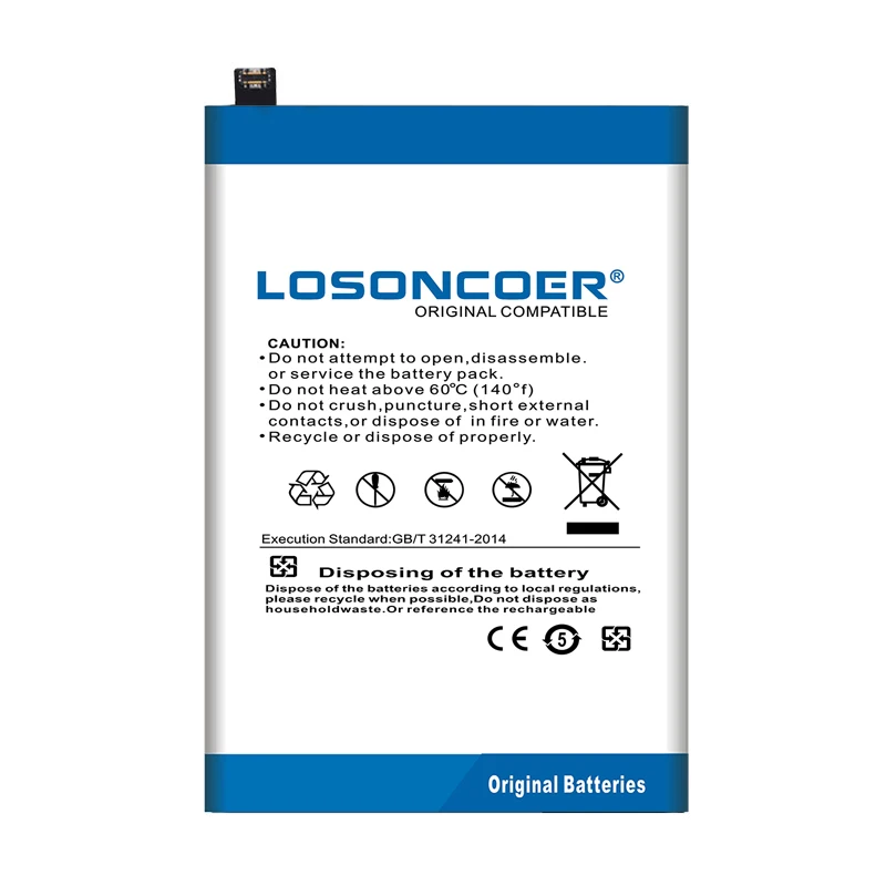 Сменный аккумулятор LOSONCOER BAT18783400 4000 мАч Для Doogee Y8 | Мобильные телефоны и