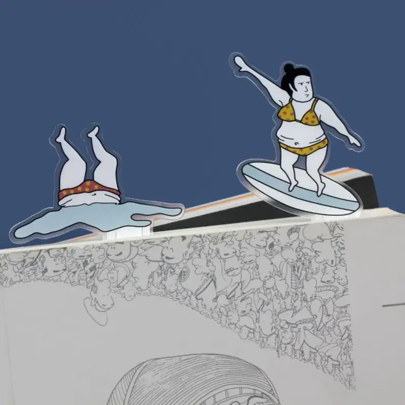 

Funny Surf Girl Bookmark Cute Cartoon Mark Page Creative Students Stationery