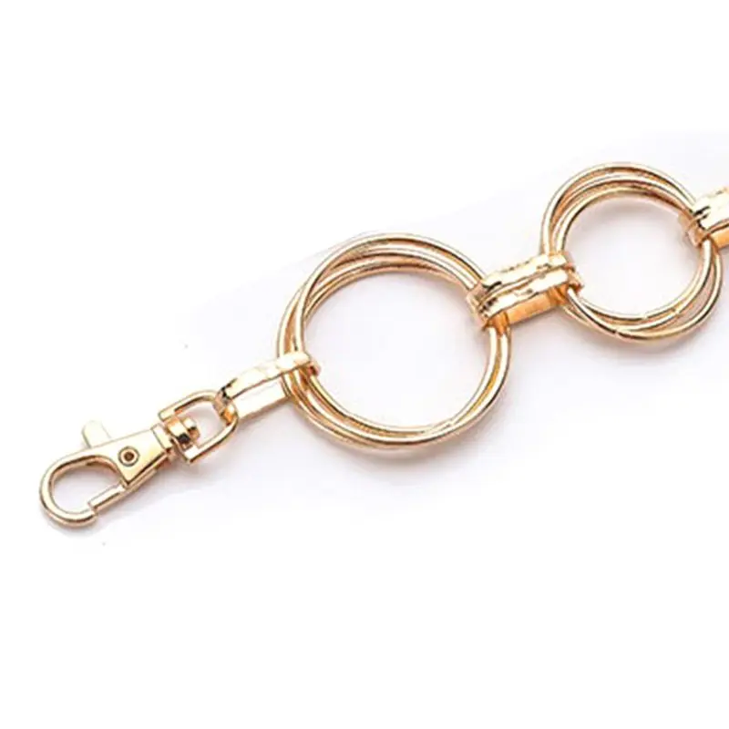 

Women Alloy Belt Fashion New Accessories Retro Circle O- Ring Waist Chain XX9D