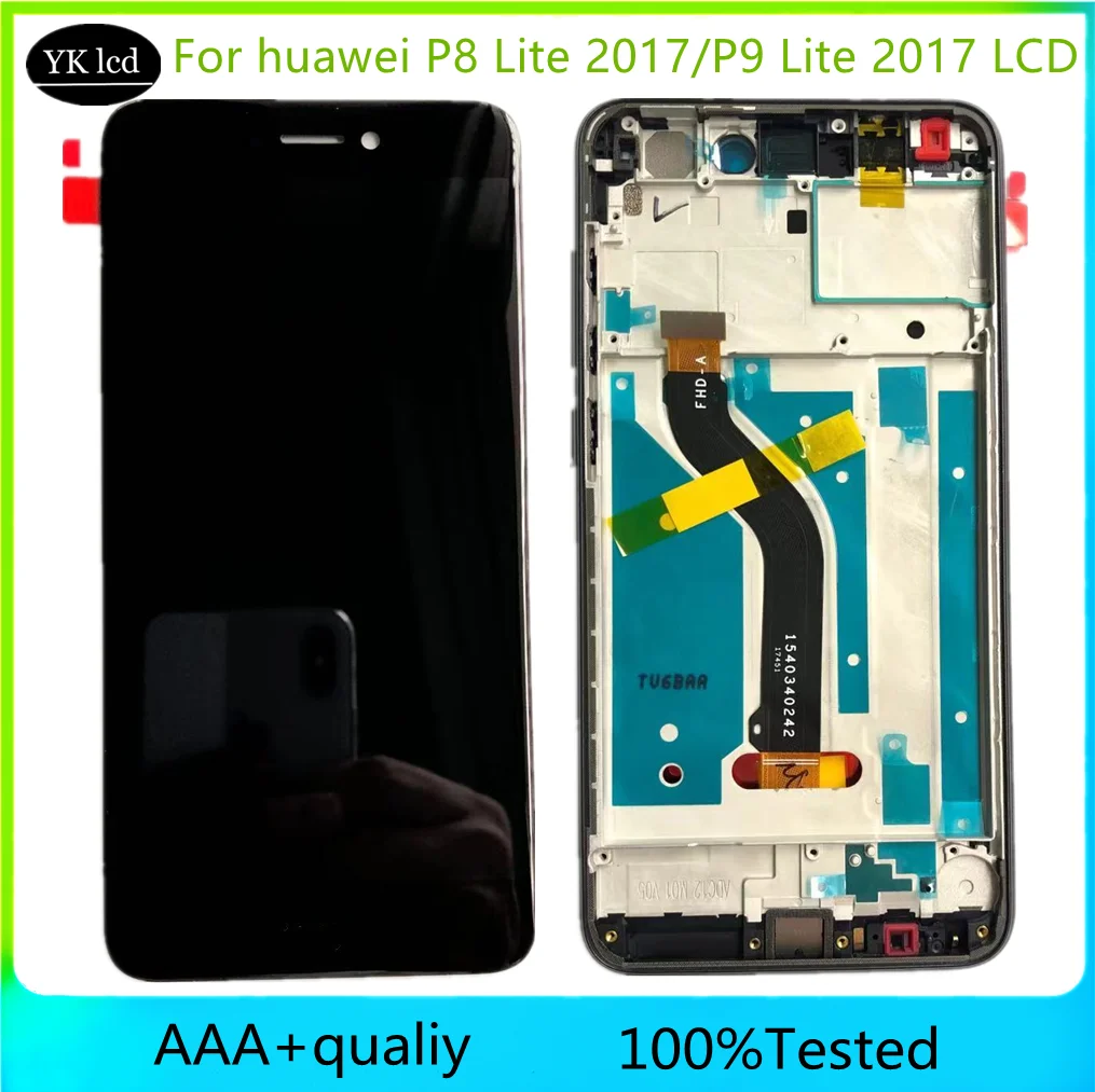 

For Huawei P8 Lite 2017 / P9 Lite 2017 PRA-LA1 PRA-LX1 PRA-LX3 Full LCD DIsplay + Touch Screen Digitizer Assembly + Frame Cover