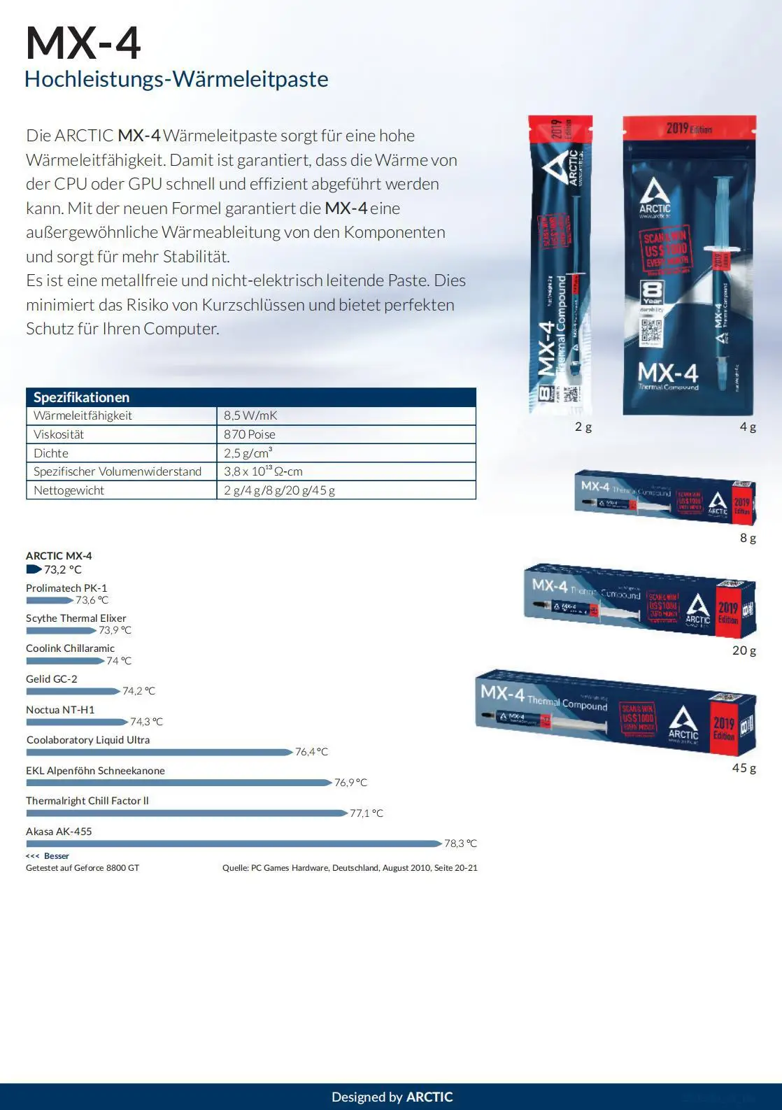 

Arctic mx-4 45g laptop CPU graphics card thermal conductive silicone grease thermal conductive paste