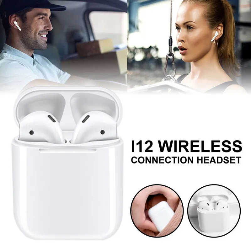I12 Tws беспроводные наушники Bluetooth 5 0 мини с микрофоном зарядная коробка Спортивная
