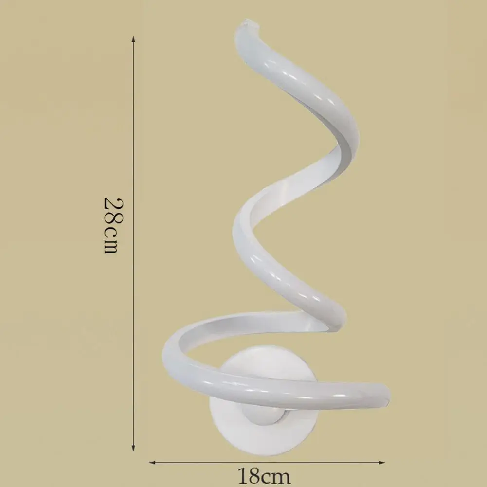 

LED Wall Lamp Modern Minimalist Wall Lamp Creative Bedside Lamp Spiral Modern Curved Desk Night Lamp Desktop decoration lamp