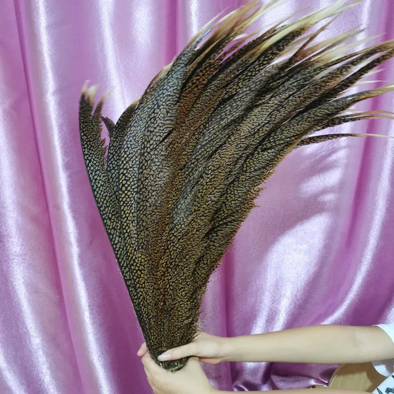 

10/100pcs 24-28 inches/60-70 cm Natural Golden Pheasant Tail Feathers For Wedding Christmas Home Craft New Year decoration