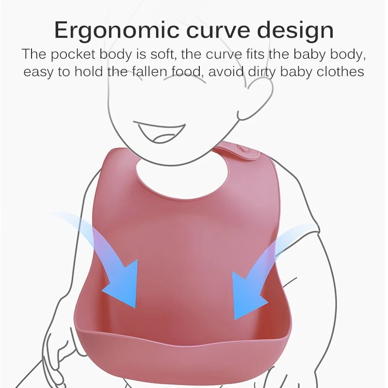 

1pc Silicone Bibs For Kids Newborn Baby Feeding Tableware Waterproff Baby Bibs For Toddler Breakfast Feedings