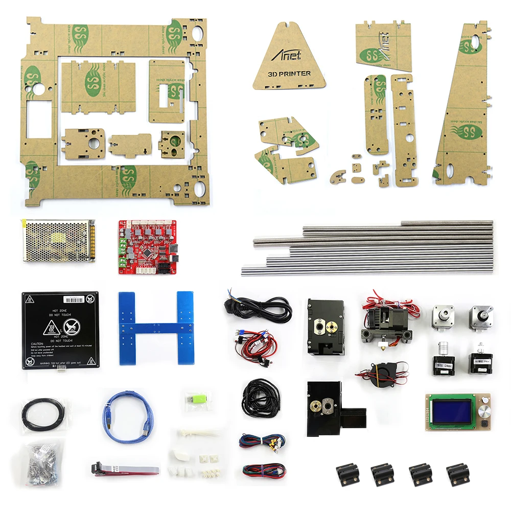 3д принтер Легко собрать Анет A6 Анет A8 3D-принтеры Наборы RepRap i3 комплект DIY Наборы 3D печатная машина с SD Card+ нити+ Инструменты 3d принтер