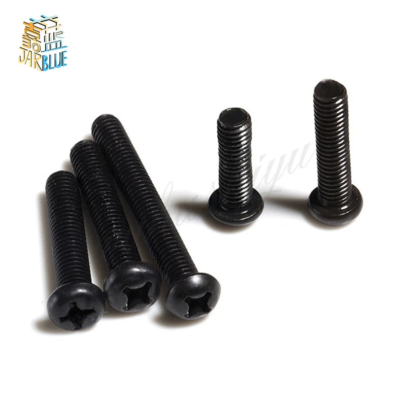 

86000pcs Cross Recessed Pan Head Screw M2.5x25mm Carbon Steel Black Phillips Machine Screw GB818