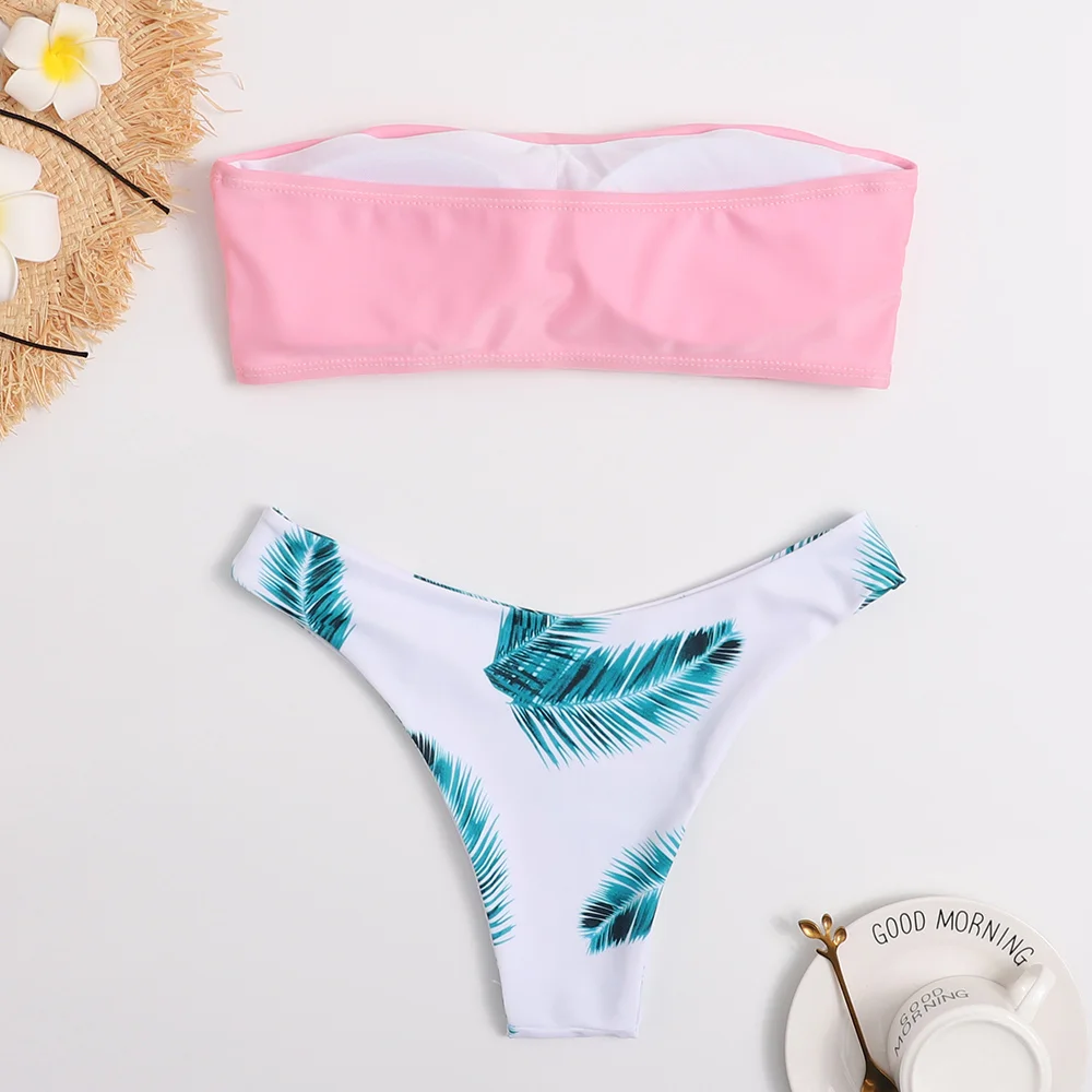 

Velvet Bikini 2021 Thong Swimsuit Solid Sexy Bandeau Swimming Suit For Women Swimwear Brazilian Bathing Suit May Bathers