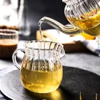 Маленький молочный кран, стеклянная Большая яркая чашка, фильтр, чайная бутылка для приготовления чая, кунг-фу, чайный набор, маленький молочный 3 яркая чашка (плоская чашка)