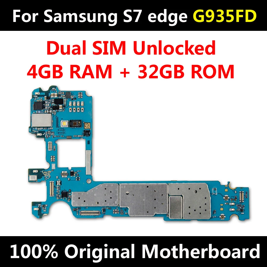 Оригинальная Заводская разблокированная материнская плата для Samsung Galaxy S7 edge G935FD