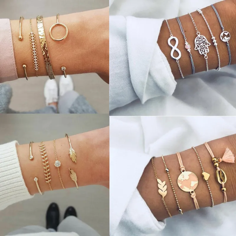 Женский винтажный браслет из камней правильной геометрической формы Набор