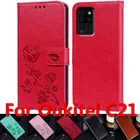 Чехол для Oukitel C21, модный кожаный флип-чехол с магнитной застежкой для Oukitel C 21, чехол с держателем для карт