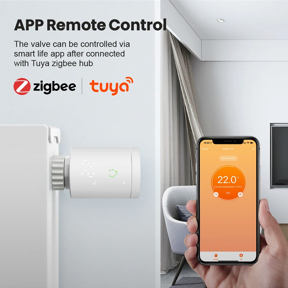 Умный радиатор AVATTO Zigbee термостат клапан термостата Tuya привод радиатора