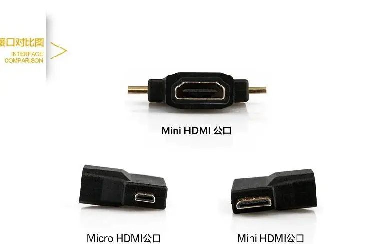 Новое поступление 2019 черный 3 в 1 адаптер HDMI-Micro/MiniHDMI HDMI тройной HD для планшетов |