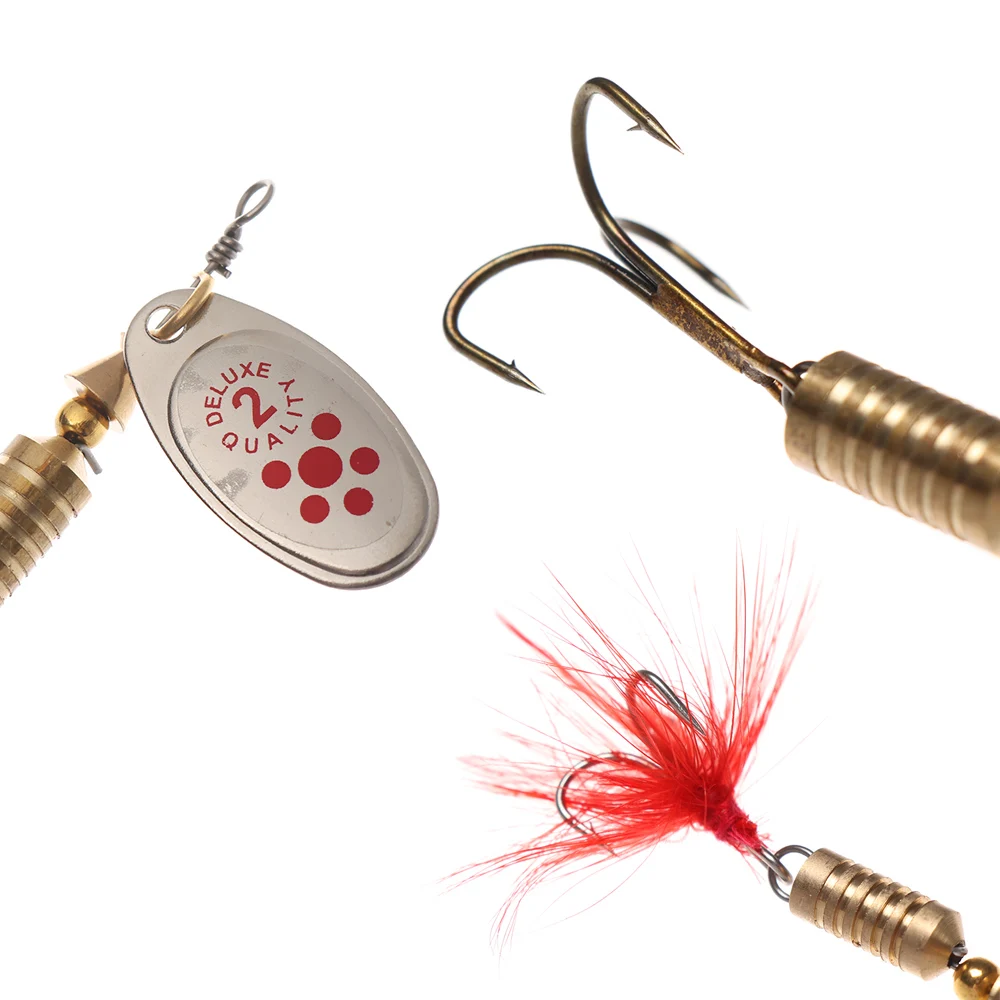 2 шт. вращающаяся блесна-ложка приманка для рыбной ловли металлическая с