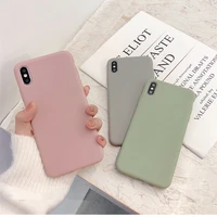cute matte solid candy phone case for iphone 12 pro max 12mini silicone case for iphone 11 pro max x xr 7 6s 8 plus soft cover