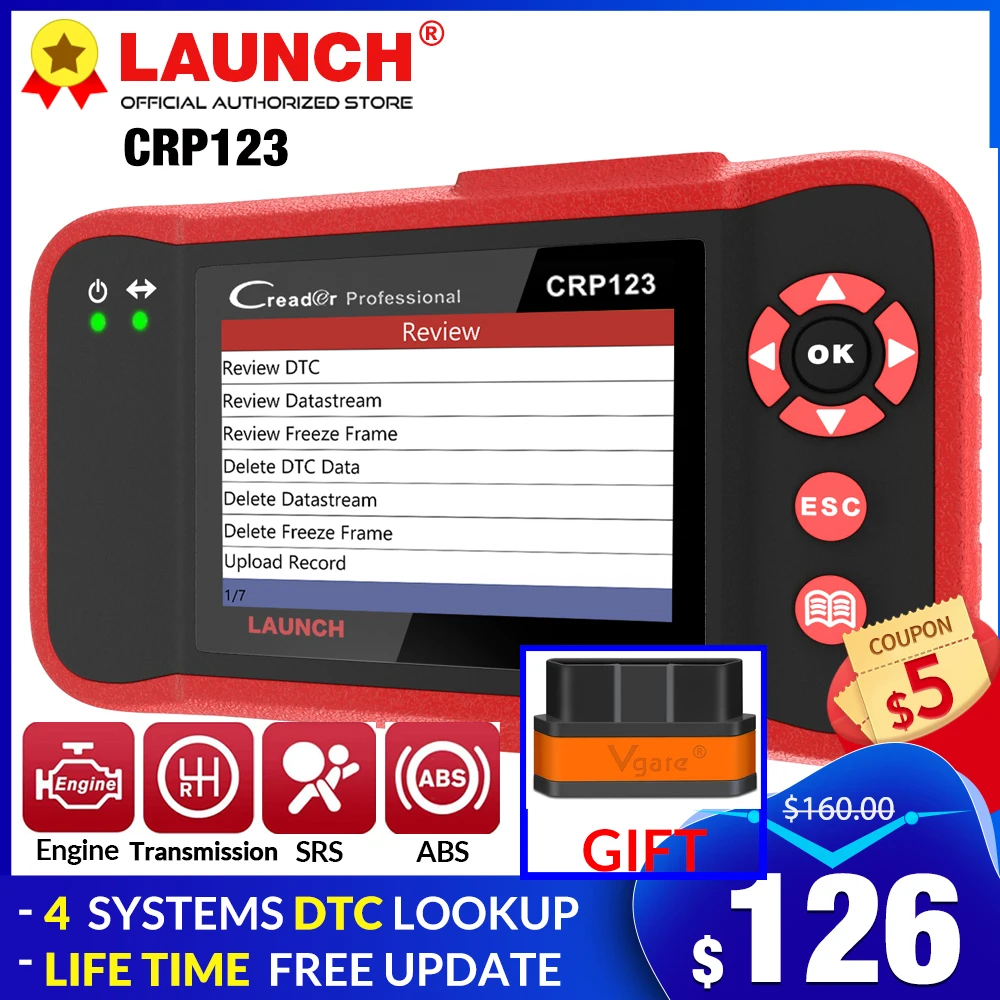 Запуск OBD2 сканер CRP123 двигателя/АБС пластик/СРС/трансмиссия полный OBDII
