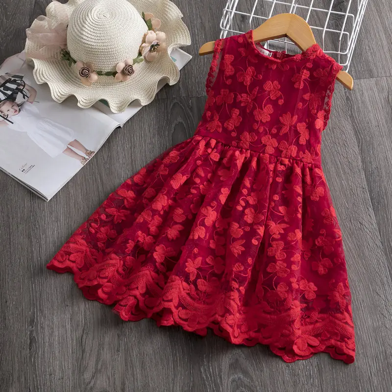 Style 14 Red Модное платье с единорогом для девочек, детская одежда, детские кружевные платья, костюм для маленьких девочек, летнее платье принцессы без рукавов - Цвет: Style 14 Red