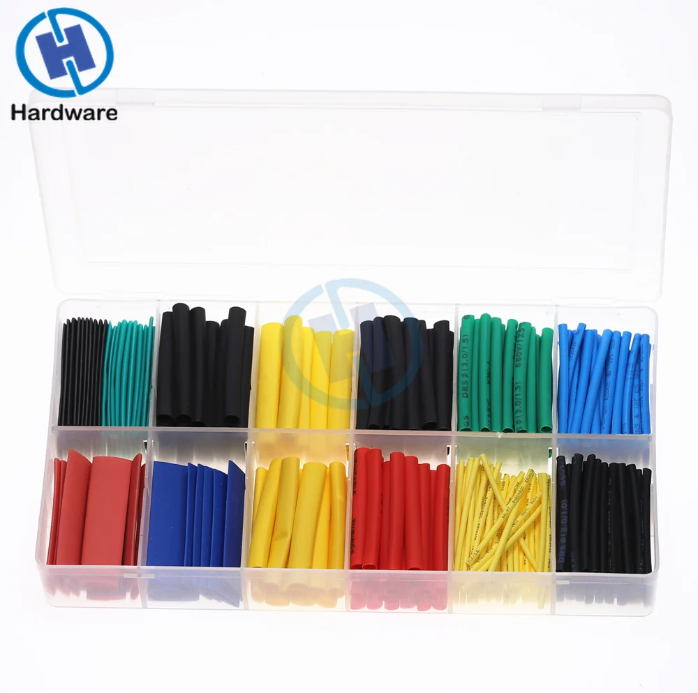 530 шт. термоусадочные трубки разнообразные полиолефиновые Соотношение 2:1 |