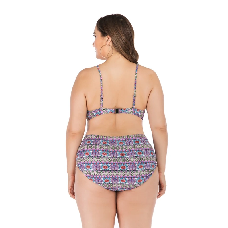 Женский купальник большого размера с ремешком на спине|Комплект танкини| |