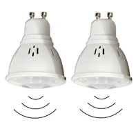2 piece pir motion sensor led gu10 bulbs 3w 220 240v ac for ceiling downlight passage corridor walkway lighting
