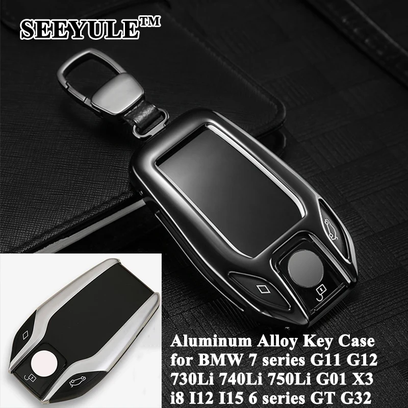 

Автомобильный светодиодный дисплей SEEYULE, чехол для ключа, чехол, аксессуары для BMW i8 I12 I15 5 7 G11 G12 G30 G31 G32 X3 G01 X5 G05 X4 G02 X7 G07