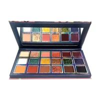 18 colors waterproof small eyeshadow palette with mirror square pigmented powder matte shimmer eye shadow makeup pallete