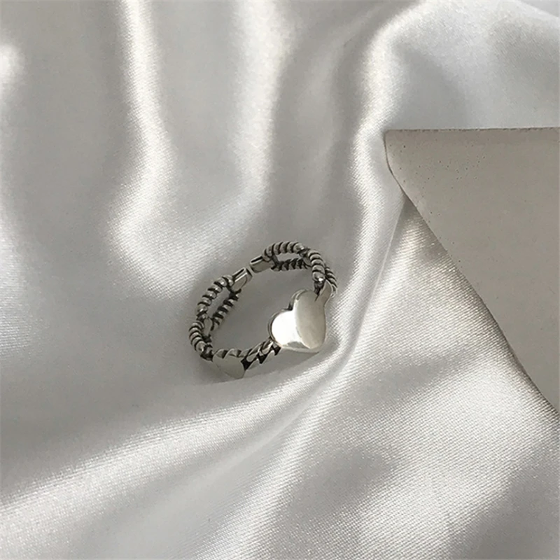 Корейские модные свадебные комплекты винтажные Регулируемые кольца в форме