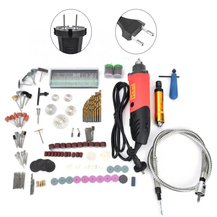 Электрический шлифовальный набор Красный 6 с переменной скоростью металлический