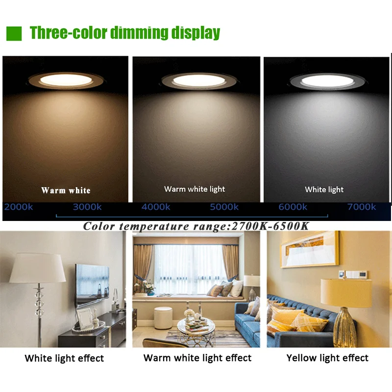 

LED Downlight Tuya Zigbee 3.0 Smart APP Dimming Round Ceiling Lamp 10W/12W RGB Spot Light Work With Alexa Smartthings Google Hom