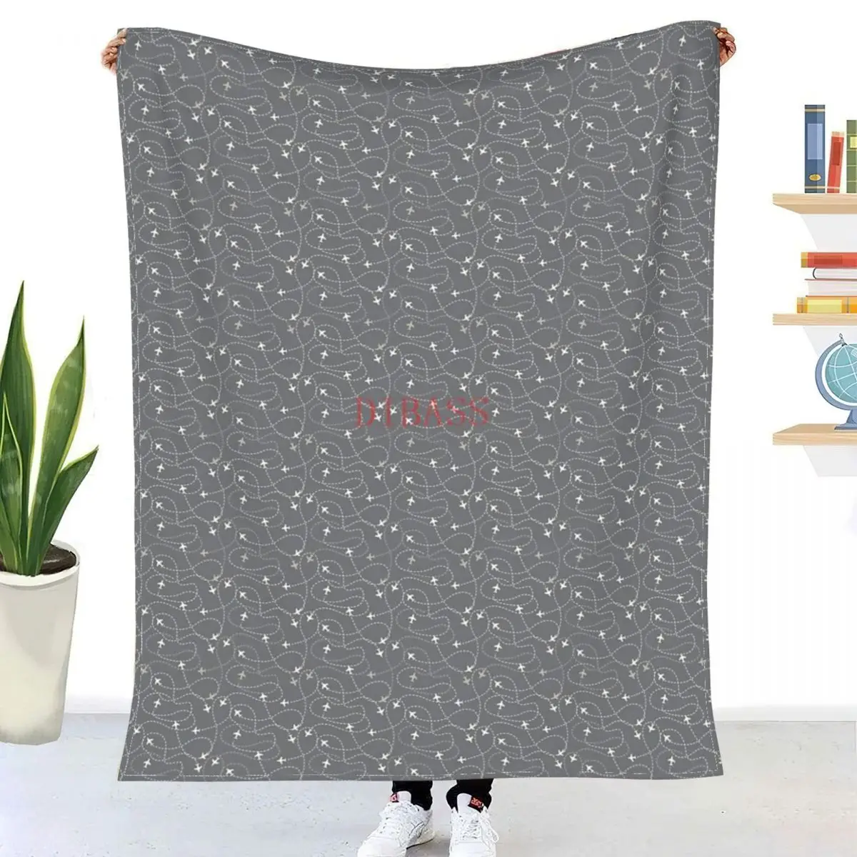 

Flying Planes - Holiday Jet Airplane Aeroplane Aircraft 3D Printed Flannel Throw Blanket