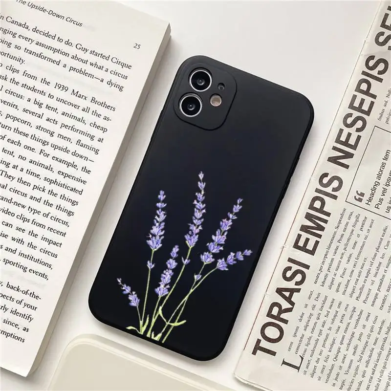 

Simple Lavender Purple Flowers Phone Case for iPhone 12 11 mini pro XS MAX 8 7 6 6S Plus X 5S SE 2020 XR