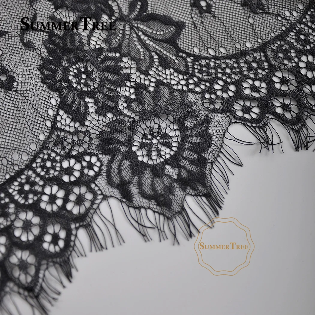 Настольная дорожка из белой кружевной ткани размером 35 см x 3 метра Цветочная