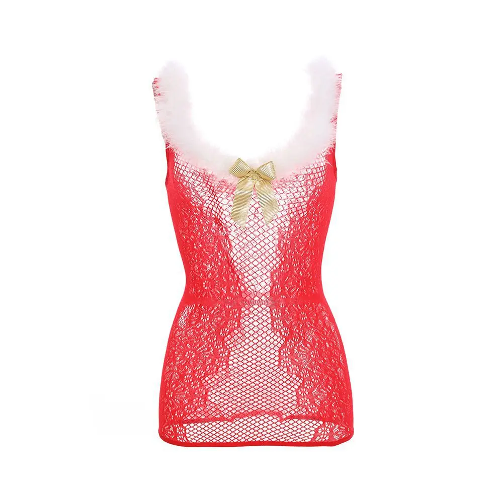 

Wholesale Women Sexy Lingerie Transparent Cosplay Christmas Lace Nightwear