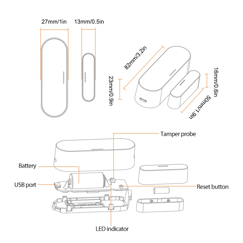 neo coolcam zigbee door window sensor home office smart wifi door sensor mobile phone app control window alarm free global shipping