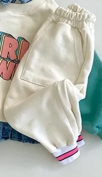 Baby Sweatshirt 2021 New Fashion Long Sleeve Patchwork Cute Clothes Boys Hoodie Letter Print Autumn Tops Girls Pullover Outfits | Детская