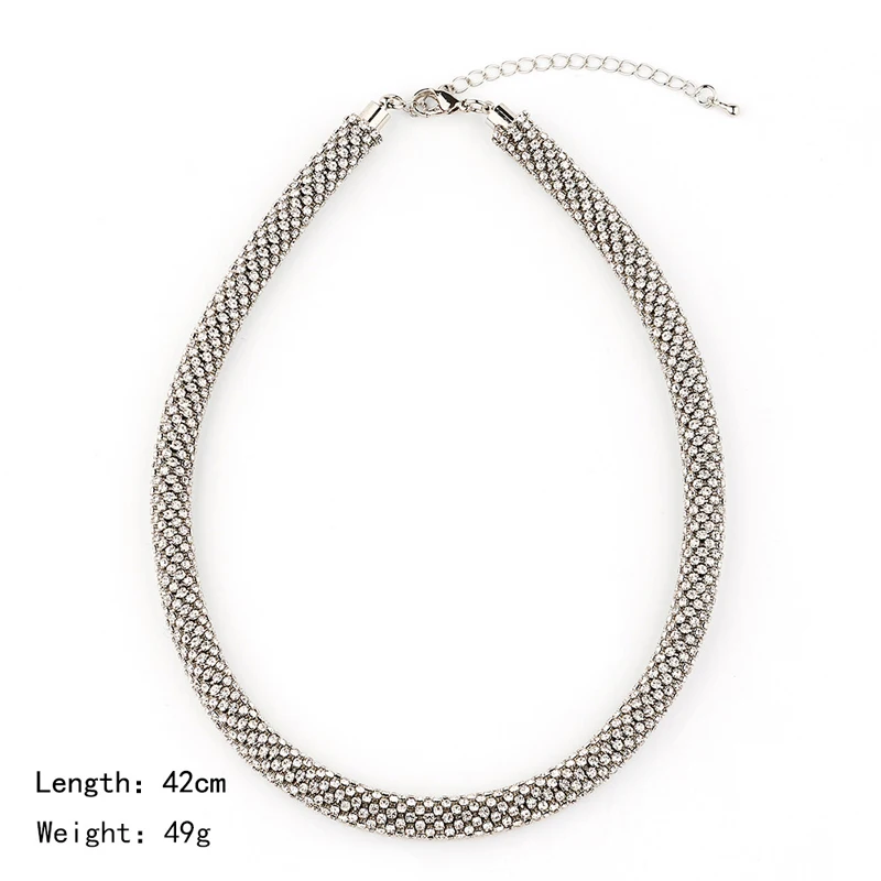 Модное роскошное ожерелье-чокер Стразы с кристаллами для женщин ювелирные