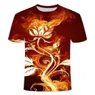 Новинка 2020, футболка 3d, черная футболка, повседневный Топ, футболка, одежда из ткани с короткими рукавами, синяя, красная, летняя мужская футболка с пламенем