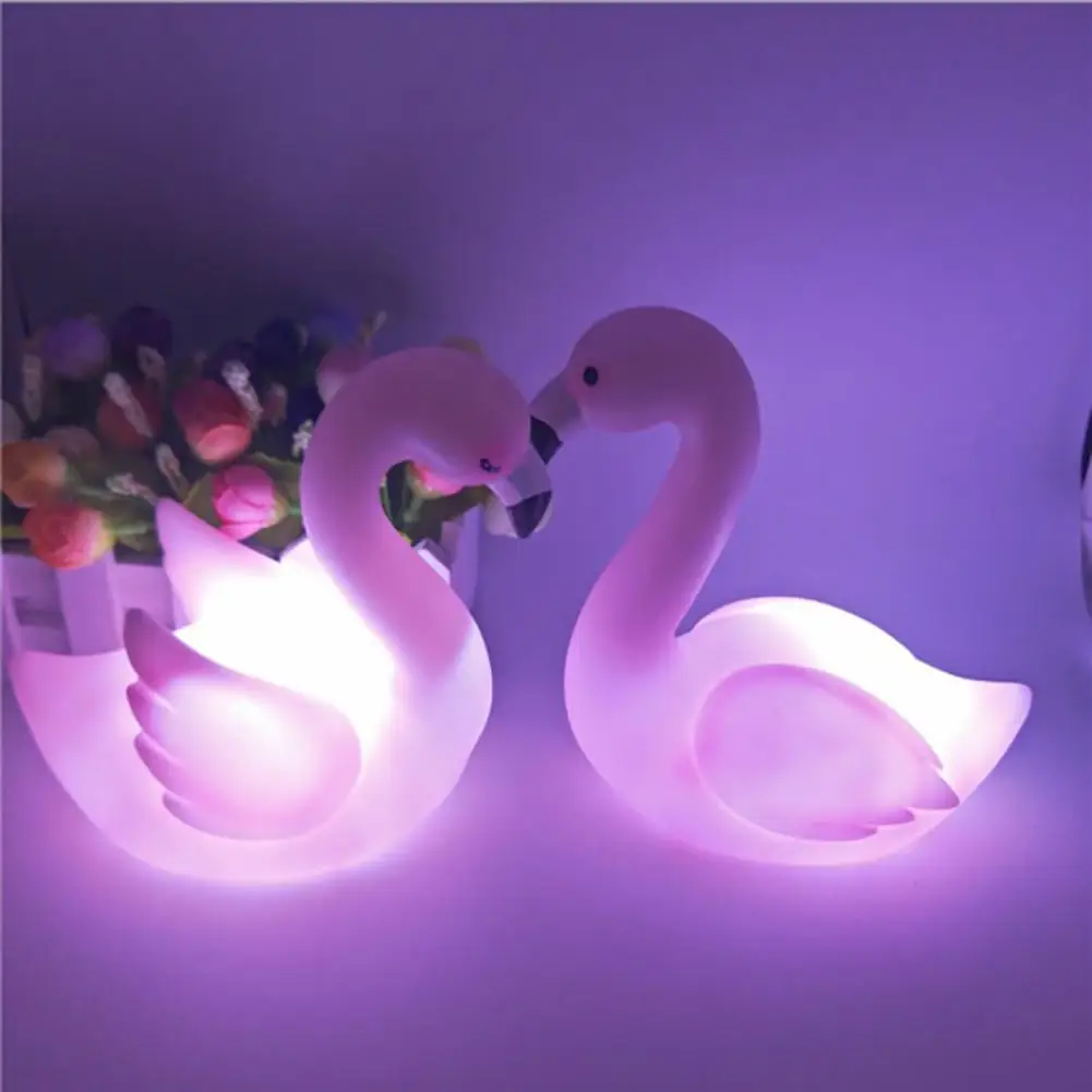 

Fashion Flamingo LED Light Wedding Decoration Kids Room Home Decor Flamingo Lamp Cake Ornament Gift