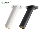 Антибликовый утопленный светильник DBF в скандинавском стиле, 12 Вт, черныйбелый корпус, угол поворота 360 градусов, лампа 3000K4000K6000Kсветодиодный точечный потолочный светильник K