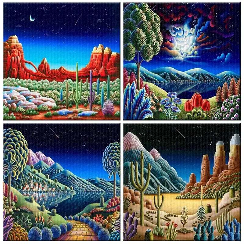 

Fantastic Landscape Paint By Number For Adults Diy On Canvas With Frame 60x75 Oil Picture Coloring By Numbers Drawing Home Decor