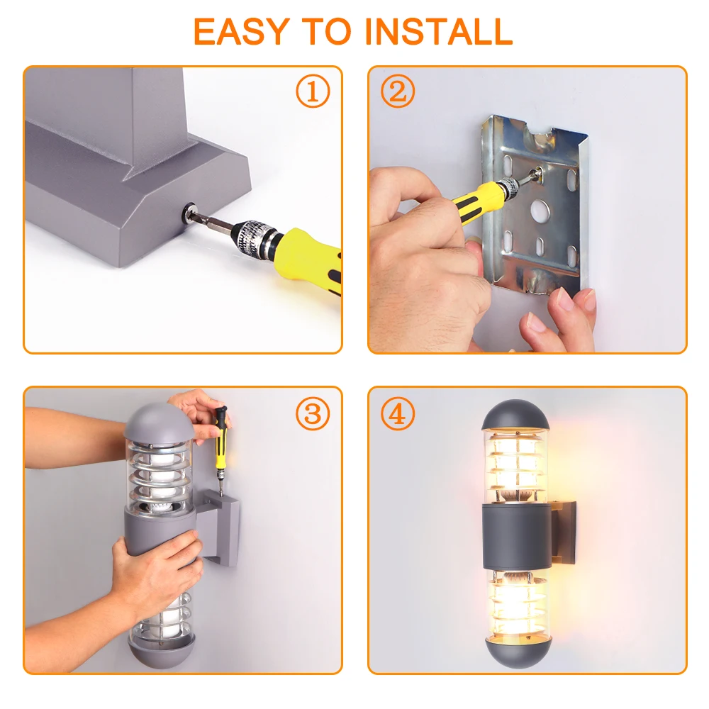 Водонепроницаемый настенный светильник с одной головкой для сада уличный